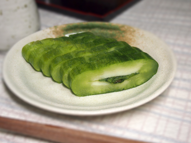 はぐら瓜の浅漬け　鉄砲漬け